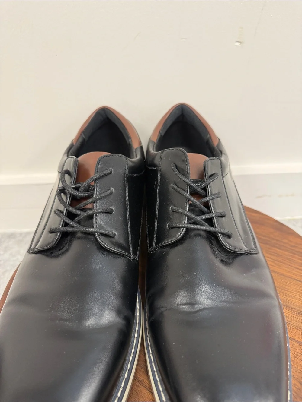 Meijiana Men’s Black Oxford Dress Shoes Size 12 / EU 45